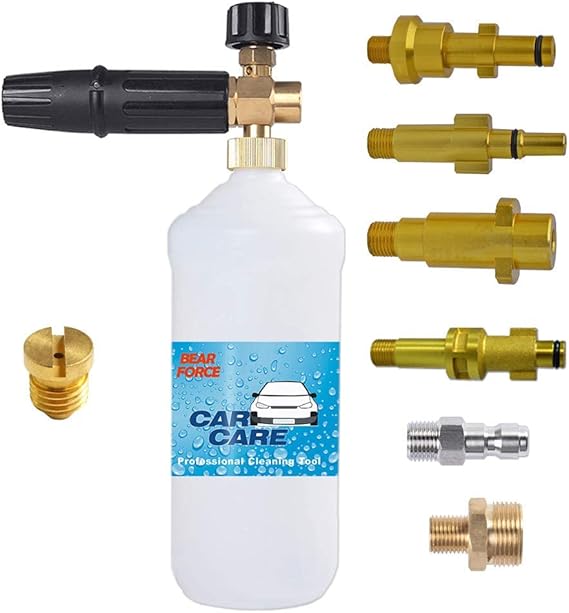 BEARFORCE Pressure Washer Foam Cannon with 6 Adapters & 1