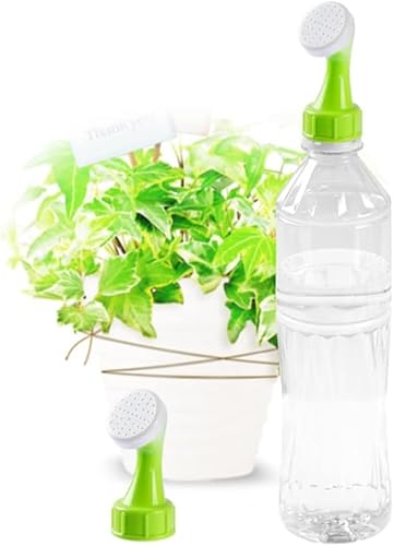 2 Stück Grün Gießaufsatz für Flaschen Sprinkler Kopf für Gießkanne Garten Flaschenaufsatz, PVC-Düse Sprinklerkopf, Pflanzenbewässerungsaufsätze für Plastikflaschen,Bewässerung und Schlauchsysteme