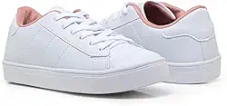 Tênis Feminino Casual Branco Leve Confortável Sapatenis