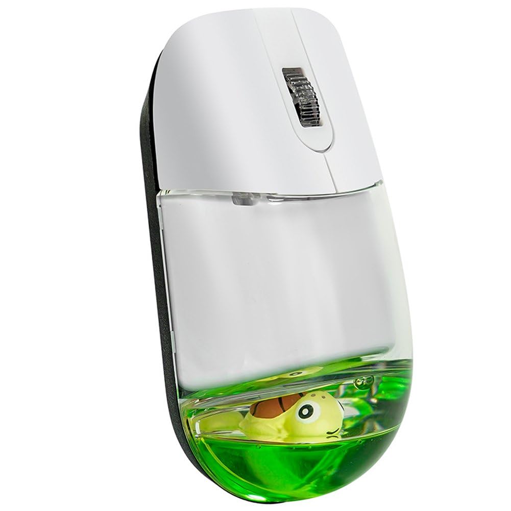 Ratón inalámbrico infantil con diseño flotante transparente de animal para oficina