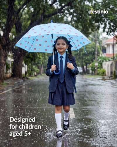 Image of Destinio Umbrella for Kids; Stylish & Cute, Child Safe, 100% Waterproof; Kids Umbrella for Girls, Boys and Baby