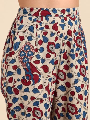 Image of ANNI DESIGNER Women's Rayon Blend Straight Printed Kurta With Pant