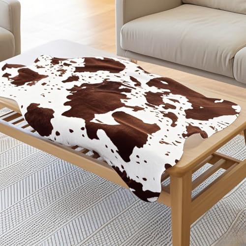 Sgizoku Cow Print Rug - 3.6x2.5 Feet Cow Hide Rugs Faux Cowhide Rug Cute Area Rug Fun Western Room Decor Cow Rugs for Living Room Bedroom Non-Slip Brown(43 inches x 29 inches) - Image 3