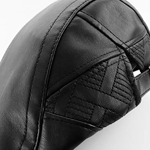 Ueither Pelle PU Cappello da Uomo Classico da
