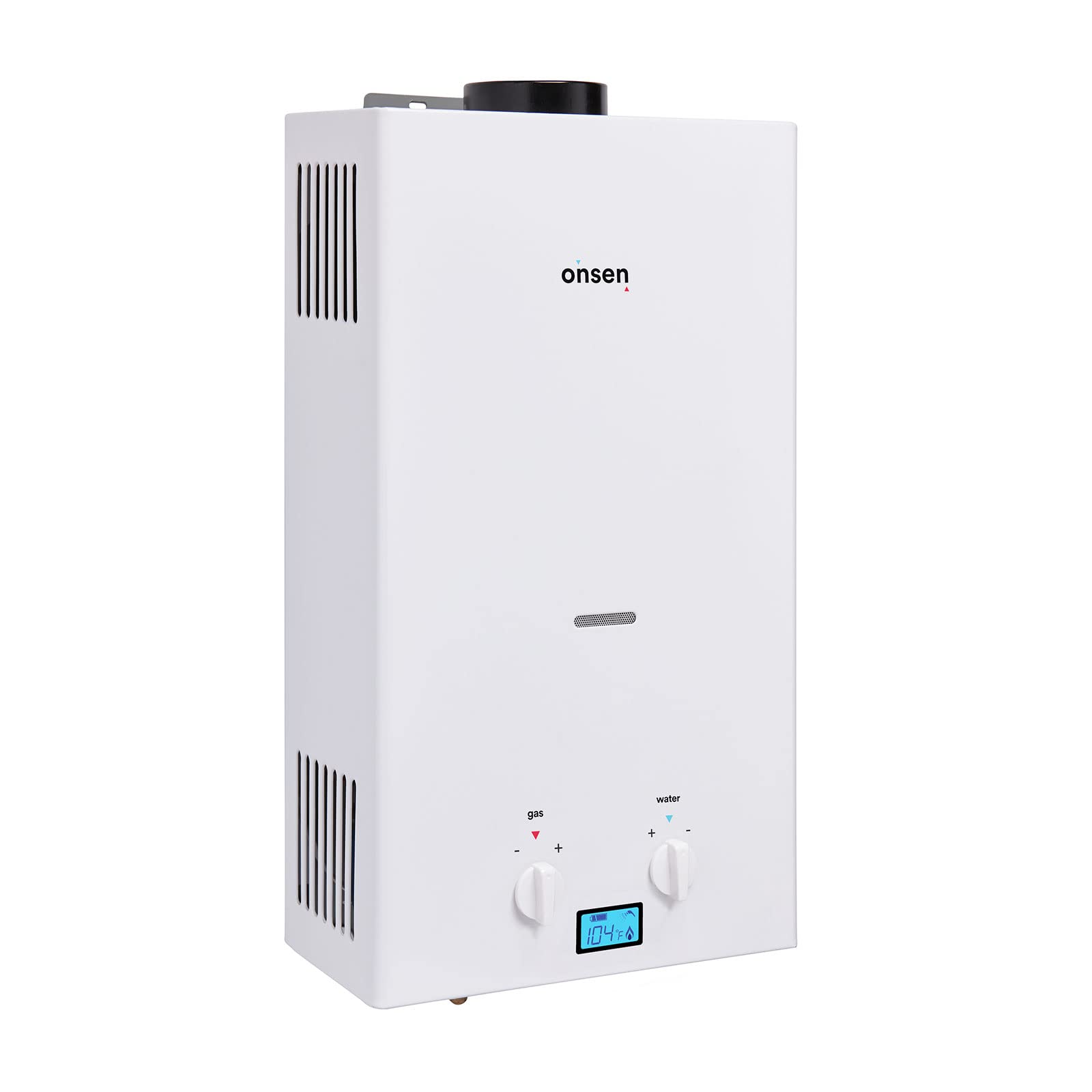 Onsen - 10L Portable Tankless Propane Water Heater with Water Pump u0026 Hose  Kit - Dual Ignition System - Instant Hot Water - Outdoor Use Only - LED  Screen, Premium Shower Head,
