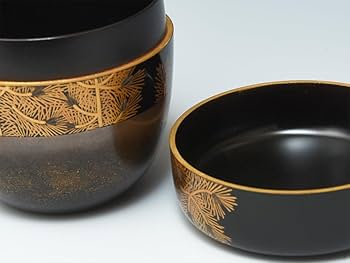 イ777 棗『塗師　松斉』『曳舟蒔絵　中棗　共箱』茶器　茶入　茶道具 イ777 棗『塗師 松斉』『曳舟蒔絵 中棗 共箱』茶器 茶入 茶道具
