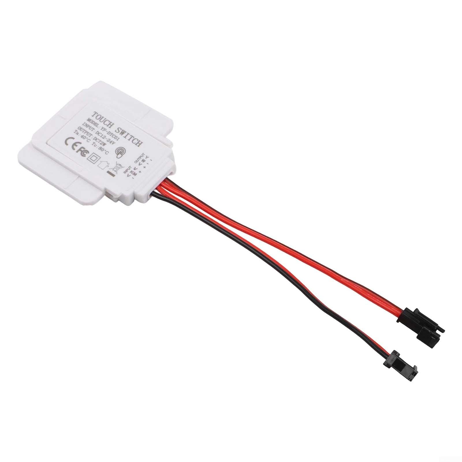 Trayne Touch Sensor Switch,LED Mirror Light Dimmer Switch For Hotel Bathroom Makeup Mirror Cabinet (1-5mm Glass/Acrylic)(C)