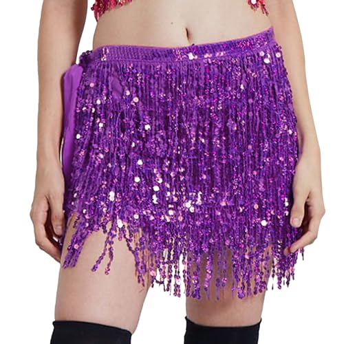 Falda de vientre con lentejuelas soluciona disfraces aburridos ropa con flecos