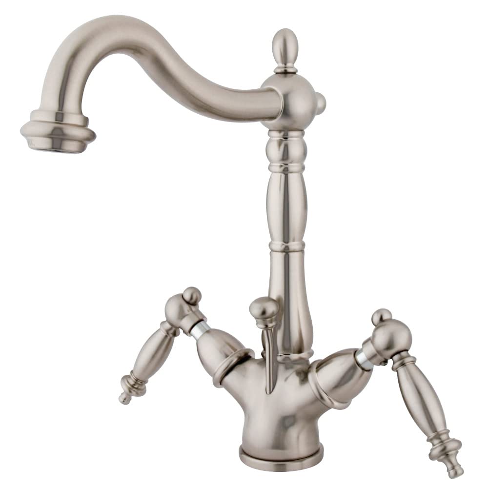 Mélangeur lavabo 3 trous style ancien avec vidage pop-up en laiton massif