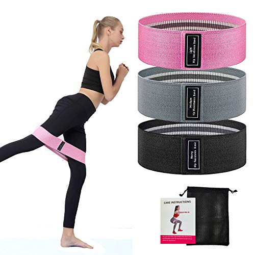 Resistance Bands for Legs and Butt Exercise Bands - Non Slip Elastic Booty Bands, 3 Levels Workout Bands Women Sports Fitness Band for Squat Glute Hip Training