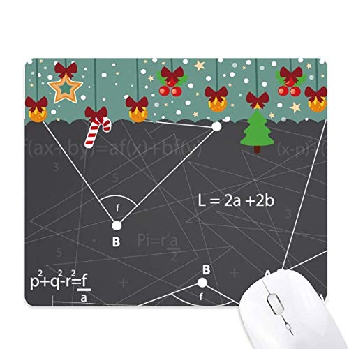 Tapis de souris bureau en caoutchouc durable gris au motif mathématique