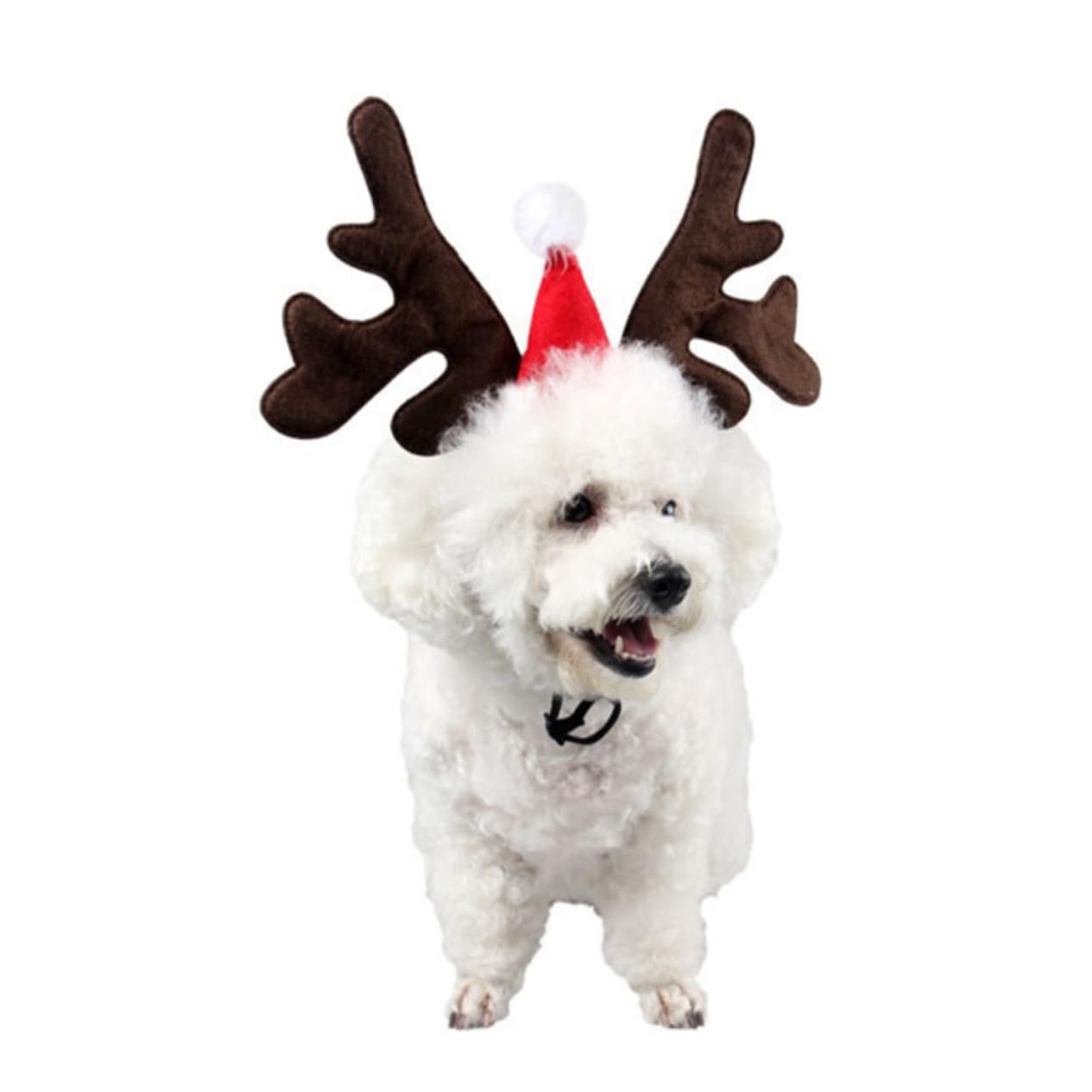 minkissy 4 Diademas Navideñas con Astas De Reno para Disfraces De Perros Y Gatos.