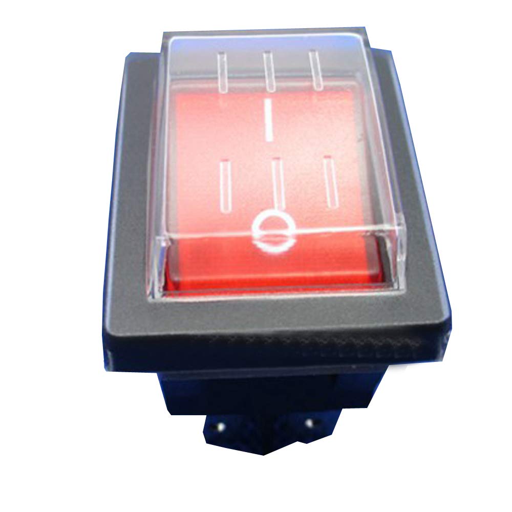 2pcs KCD2 RK1-01 F 4pins Waterproof Pushbutton Switch 0-250V 16A Rocker Switches with Led Silver Point High Tempresture Resistant