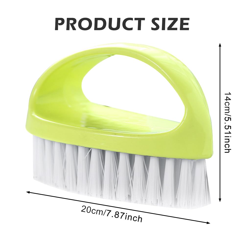 2 Pack Hand Nail Brushes,2 Colors of Handle Grip Duty Nail Brushes,Nylon Firm Stiff Bristles Deep Clean Brushes for Mechanics Gardeners Hand Under Nails Toes(Purple+Green) - Image 2