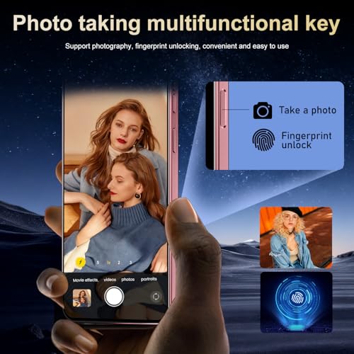Image of Ecshock 17PM Unlocked Phone | Cell Phone Android 15.0 | 16+512GB Smartphone| 6.99 inch HD Display | Long Battery Life 7000mAh | 68+108MP Zoom Camera| Fingerprint Lock | with Dual SIM (Wine Red)