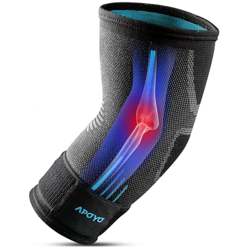Image of APOYO Tennis Elbow Brace for Women & Men, Workout and Everyday Use (XXL) | Elbow Compression Sleeve for Arthritis, Tendonitis, Tennis Elbow & Golfers Elbow, Reduce Joint Pain During Fitness Activity
