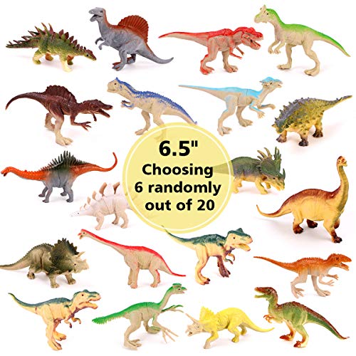 SYOSIN Dinosaur Figures Toy Realistic Educational Dinosaur Toys Set for Kids Children Set Birthday Present Party Supplies for 3 Years Old Up (10 Pack 6.5" to 11.5") - Thumbnail 2