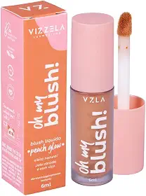 Oh my blush líquido - Vizzela Cor 02 – peach glow