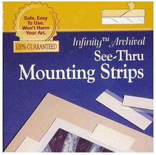 Lineco See-Thru Polyester Mounting Strips, 12 inches, Package of 60 (L533-4020), Clear