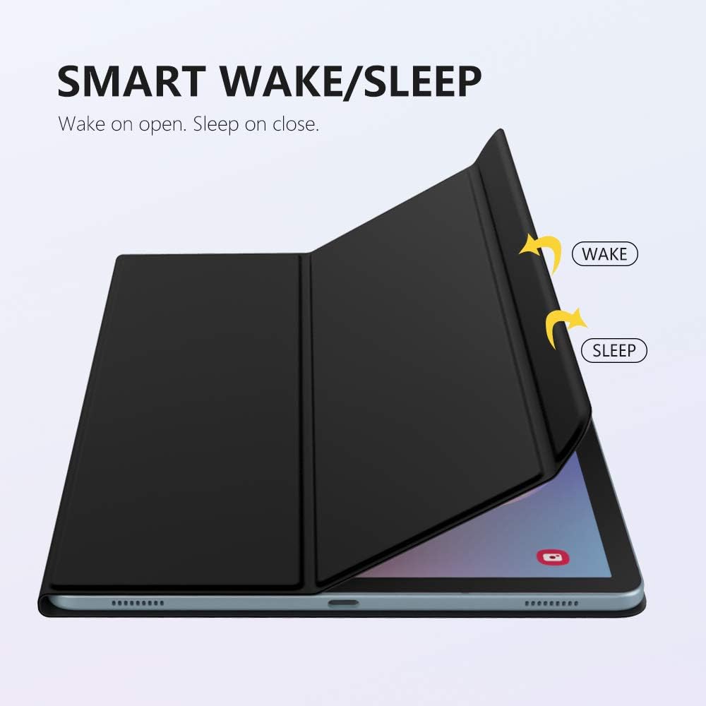 MoKo Smart Folio Case Fit Samsung Galaxy Tab S6 10.5 2019, Slim Smart Shell Stand Cover, Magnetic Adsorption with Auto Wake/Sleep for Galaxy Tab S6 10.5 inch SM-T860/T865 - Black