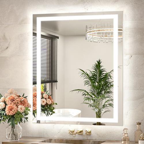 TETOTE LED Bathroom Mirror 30 x 36 Front and Backlit Lighted Bath...