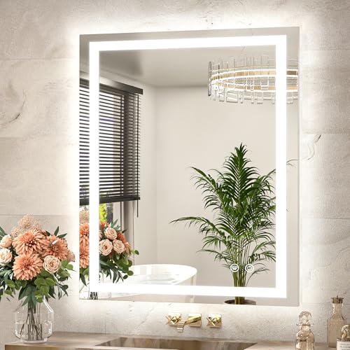 TETOTE LED Bathroom Mirror 30 x 36 Front and Backlit Lighted Bath...