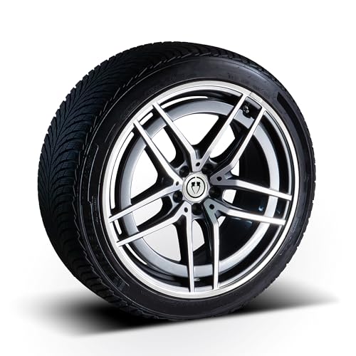 PRIORIM 4x Aluminium Felgenschutzringe (19 Zoll, Weis) - Kratzfester & Wetterbeständiger Rundumschutz für Autoreifen & Felgen - Effektiver Felgenrand-Schutz