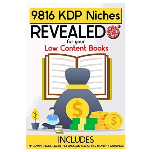 9816 KDP Niches Revealed for your Low Content Books: With Competitors, Searches and Estimated Earnings | Build Your Business and Earn Money Online with Amazon KDP