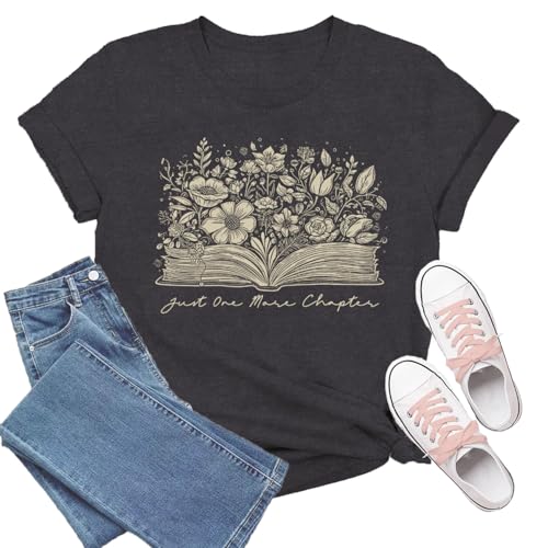 Image of Book Shirts for Women Book Lover T-Shirt Reading Tee Teacher Tops
