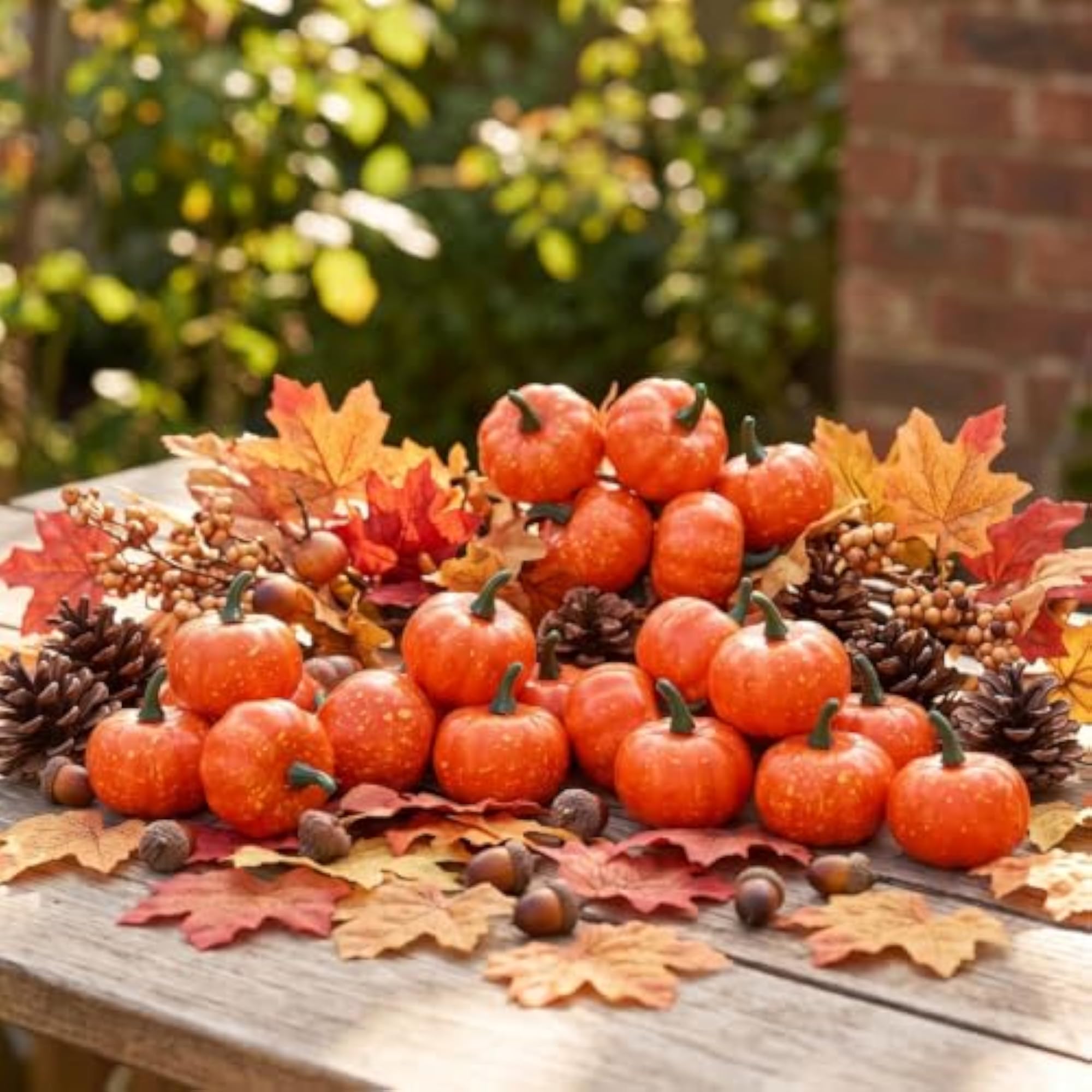 12 Pieces Soft Artificial Mini Pumpkins Decorative Decorations