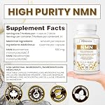 NMN Ultra High Purity 500 mg per Capsule, NAD+ Booster Industry Highest, 99% NMN Nicotinamide Mononucleotide Supplement. Made in Canada. Boosts Cellular Energy & Metabolism. Supports Cellular Health & Nutrient Metabolism. Source of Vitamin B3. 90 Cap