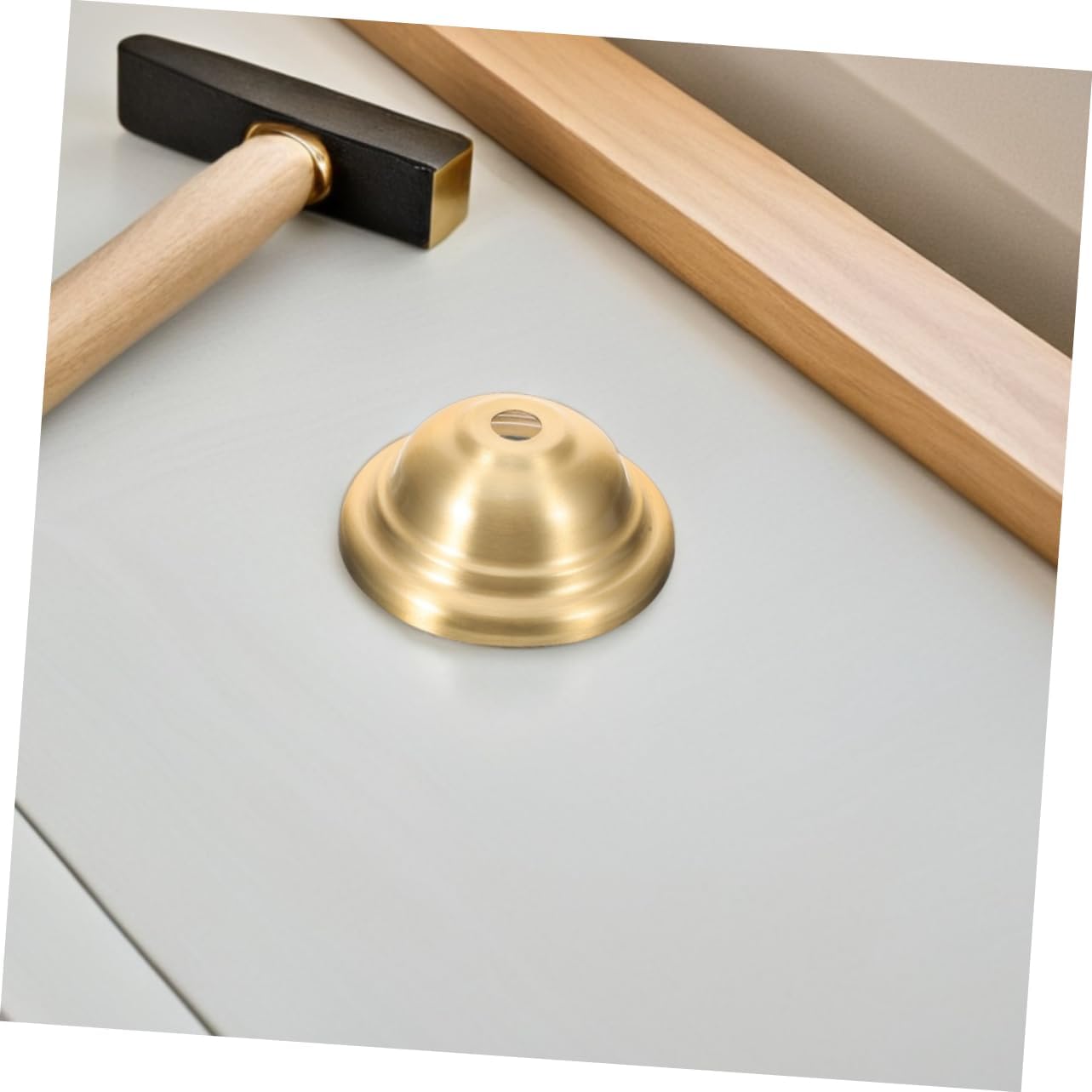 VILLCASE 2pcs Pure Copper Chandelier Ceiling Plate Cover Diy Lamp Finial Part for Pendant Light Chandelier Canopy Vintage Hat Design