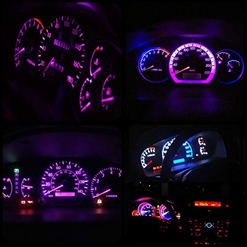 Image of WLJH Pink T4.2 Neo Wedge LED Bulbs with 10mm Base for Climate Control | 3030 SMD, T1.25 and T1-1 /4, Dash Cluster and Clock Lights, Switch Indicator and HVAC Light, Dimmable, 10-Pack