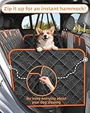 UPAWPIA Dog Car Seat Cover 100% Waterproof Scratchproof Dog Hammock 600D for Car Back Seat Nonslip with Mesh Window Car Seat Protector for Dogs Pets Universal Fits for Most Cars Trucks SUV - Image 3