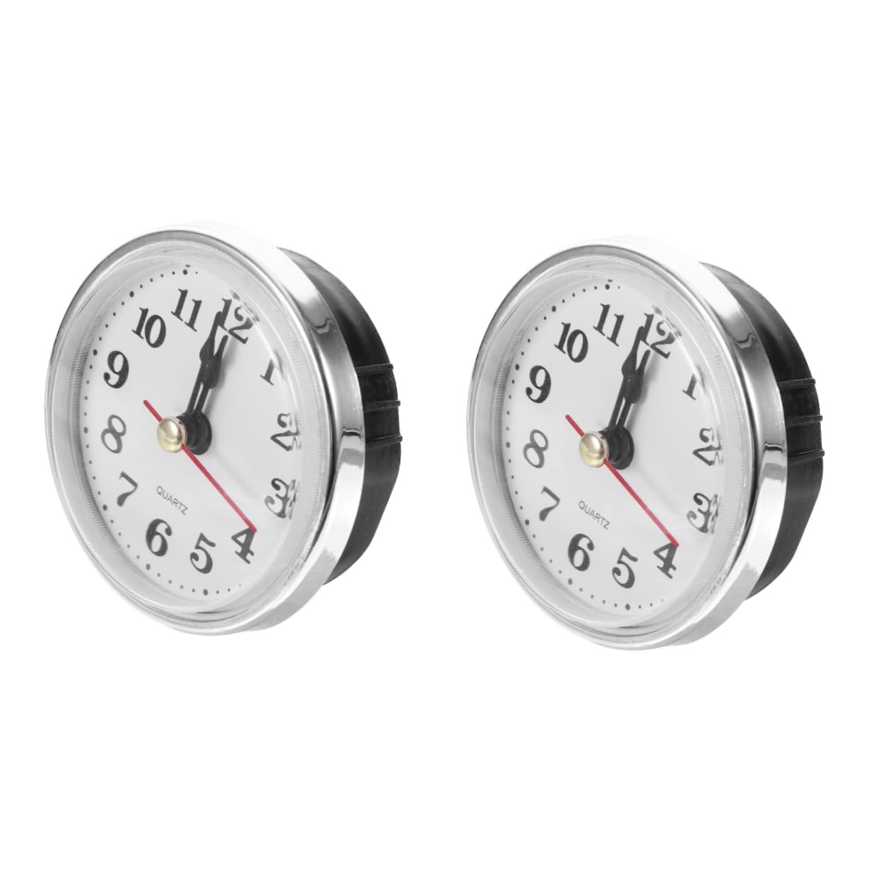 Artibetter 2pcs Vintage Clock Insert with Arabic Numerals Round Clock Movement for Decor Sturdy Case Versatile Crafting