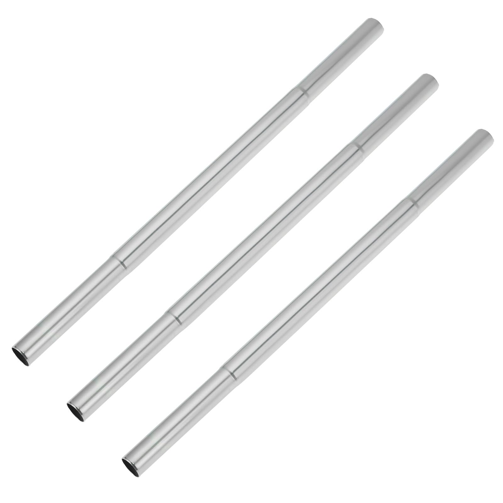 ECSiNG Lot de 3 Rallonges de Club de Golf en Acier Inoxydable Adaptateur D'extension pour Barre à Billes Argent