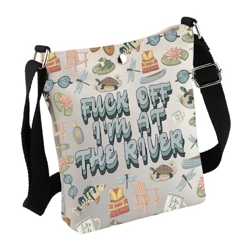 Funny River Gift River Crossbody Bag River Life Gift River Lover Gift River House Gift River Travel Gift for Hiker Camper