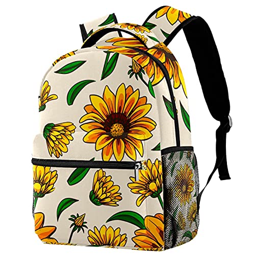 Sac à dos ordinateur 14 pouces pour écolier au motif fleurs colorées