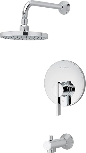 American Standard TU430502.295 Berwick Kit de moldura para bañera y ducha con cartucho, níquel cepillado