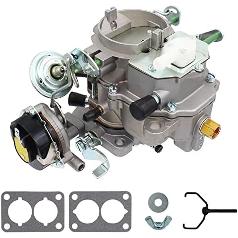 THUNDERMINGO New 2 Barrel Carburetor For Jeep BBD 6 CYL 4.2L 258CU Engines AMC Carb for Jeep CJ7 CJ5 J10 Wrangler Cherokee Scrambler 1983-1988 with Automatic Choke Replace 8308 8311 8309 8335 8337 Cover