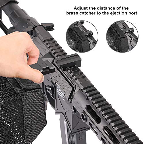 Feyachi Brass Catcher Heat Resistant Thickened Nylon Cartridge Casing Shell Catcher Net For Weapon With Picatinny Rail Mount #TOP3
