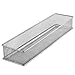 YBM HOME Silver Mesh Drawer Cabinet and or Shelf Organizer Bins, School Supply Holder Office Desktop Organizer Basket 1592s (1, 3x12x2 Inch)