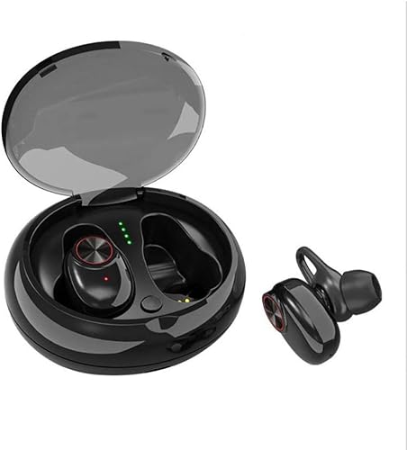 MRMRMR Auricolari Bluetooth Auricolari Bluetooth TWS Auricolari Wireless True Cuffie Stereo con Riduzione del Rumore con Dock Ricarica Solo Tasto Connessione Separata Nero MRMRMR Auricolari Bluetooth Auricolari Bluetooth TWS Auricolari Wireless True Cuffie Stereo con Riduzione del Rumore con Dock Ricarica Solo Tasto Connessione Separata Nero