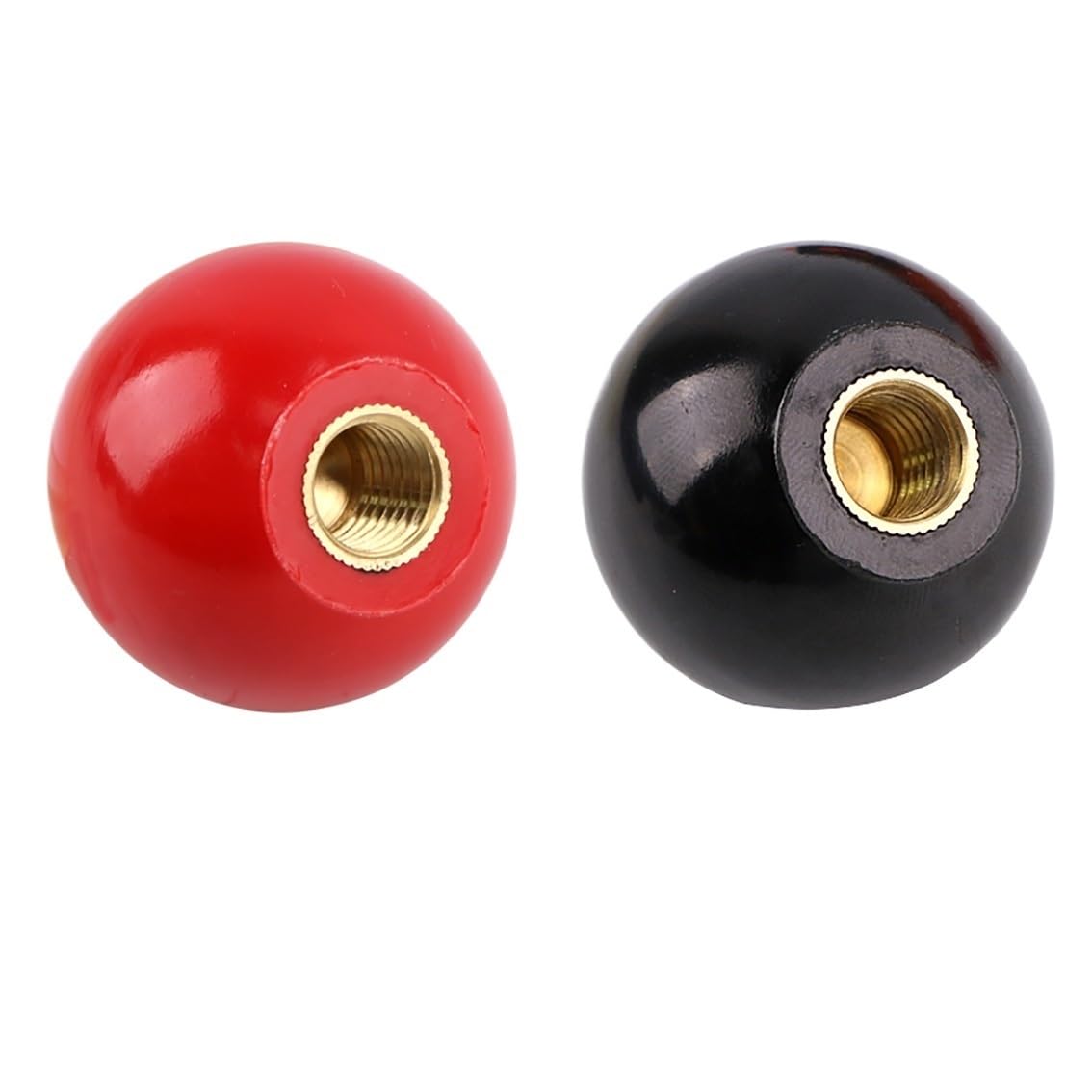 Taronix 5X16 Black Bakelite Round Ball Knob 2Pcs M4 M5 M6 M8 M10 M12 Black Red Copper Core Round Ball Knob Grip Handles Of Furniture Or Machine Tool Replacement Handle(5X16 Black)