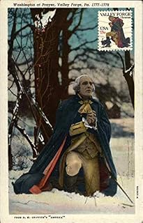 Washington at Prayer Valley Forge, Pennsylvania PA Original Antique Postcard