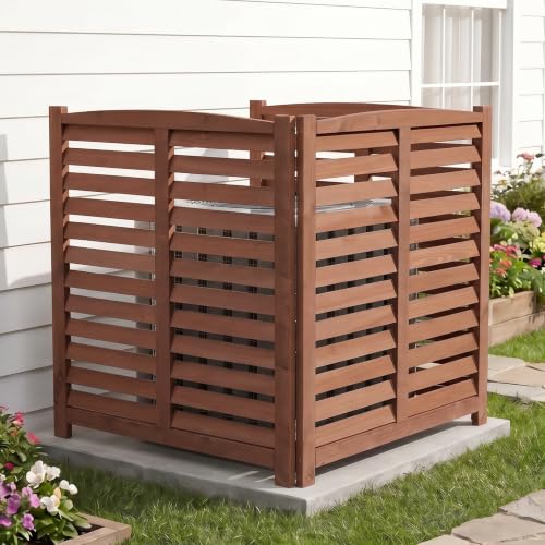 Mederlo 3-Panel Outdoor Air Conditioner Fence Screen