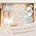 CutePlanet Baby Closet Dividers - 8 Pack Round Baby Clothes Dividers with Permanent Month Markers, No Fading Hanging Nursery Organizers for Baby Shower Gifts, Fits Most Standard Closet Rods