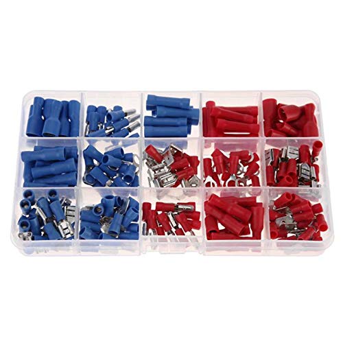 200Pcs/lot Assorted Insulated Electrical Wire Cable Terminals Crimp Connector Spade Set For Auto Industry - (Color: 520pcs)