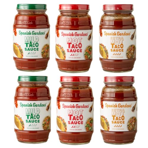 Spanish Gardens Taco Sauce Variety Pack (6 Pack) — Mild,