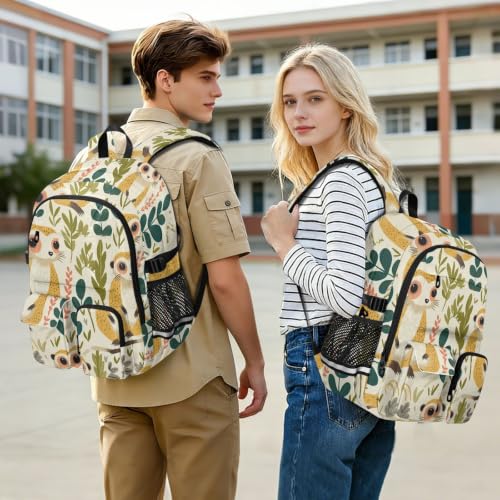 Mochilas para hombre de diseño de mono amarillo de 44.5 cm para ordenador 7